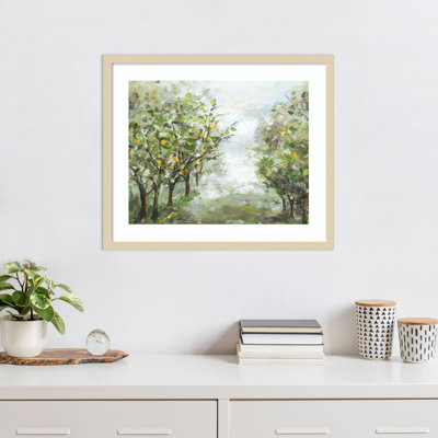 «Orange Orchard» par Allison Pearce, impression sur bois encadrée