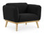 Chaise bouclée en tissu 40,5 po Nolita-86183739