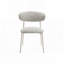 Chaise d'appoint en tissu gris clair