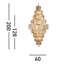 Jagger 13 - Light Satin Brass Crystal Pendant