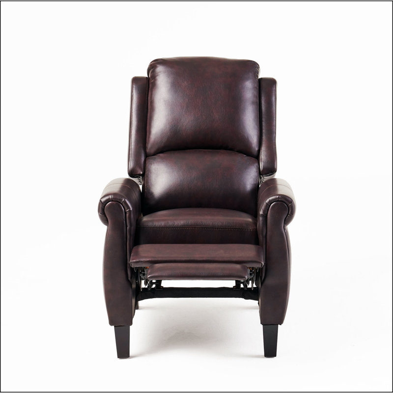 Fauteuil inclinable Alvena, Similicuir bourgogne