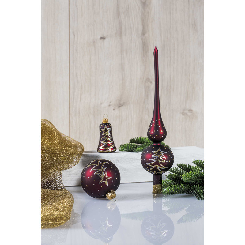 58cm Solid Colour Glass Christmas Tree Baubles
