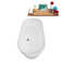 63" Streamline Soaking Matte White Freestanding Tub and Tray With Internal Drain