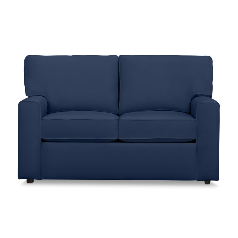 Lawson 59.5" Upholstered Loveseat, Canvas Navy Sunbrella® Canvas
