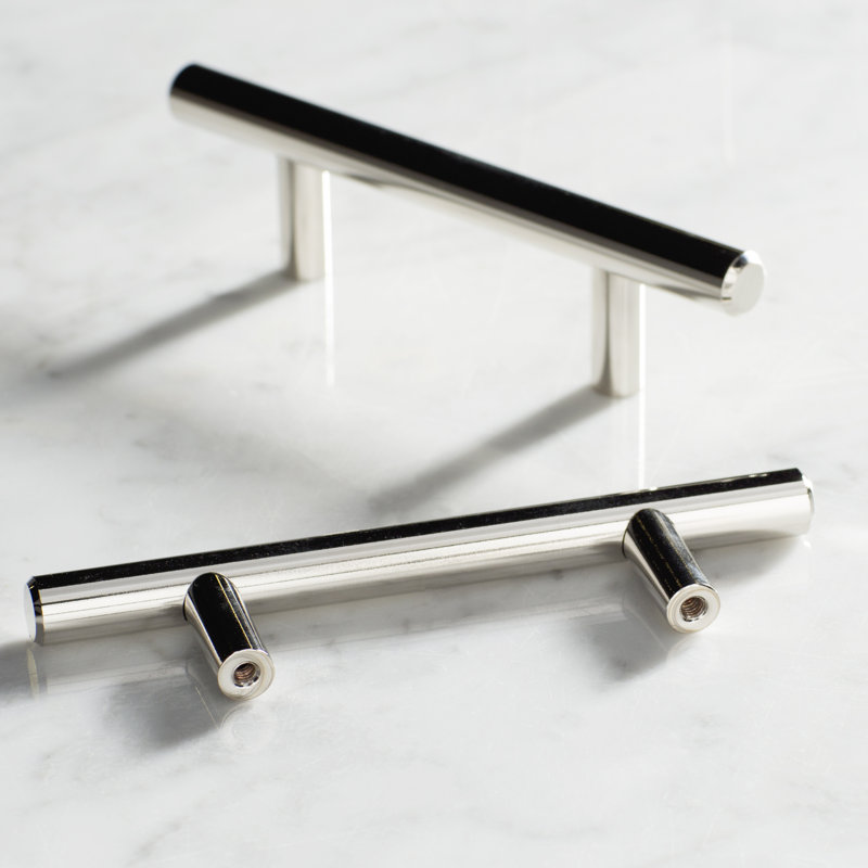 Poignée d'armoire de 3 po (76 mm) centre à centre en nickel massif - paquet de 10, Nickel massif, 3", 10