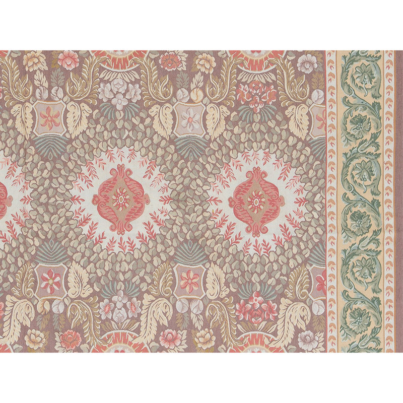 Hand-Knotted High-Quality Brown and Green Area Rug