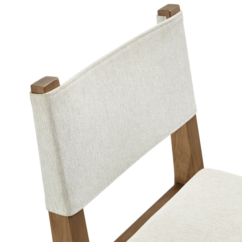 Chaise de salle à manger rembourrée Calder, Ivoire ivoire