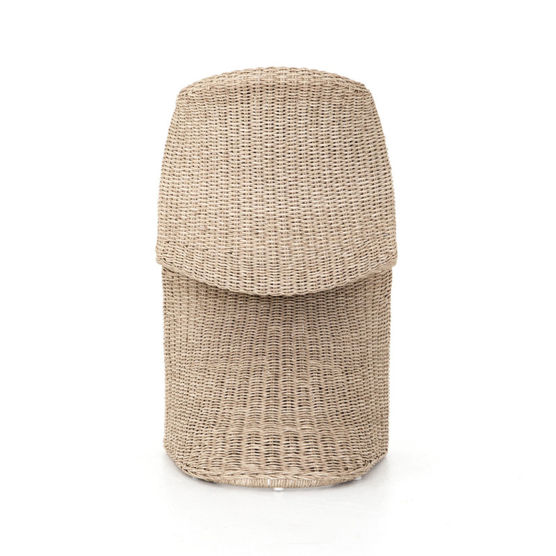 Daughtery Outdoor Dining Side Chair, Vintage White