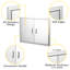 304 Stainless Steel Double Access Doors for Outdoor Kitchen - 31W x 24H in, Brushed Finish, Weather-Resistant, Flush Mount, Recessed Metal Handle, Vented, BBQ Island Cabinet Storage