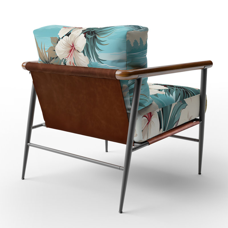 Fauteuil d'appoint rembourré Seaside Reflections Tropical, Noir