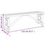 Banc de patio en bois massif 45,3 po Vidaxl-97884534