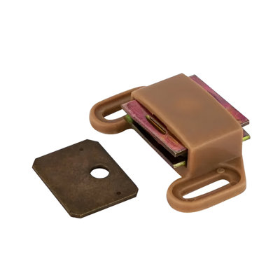 Brixwell BXT3743PT Magnetic Latch, 2" Length, 1-1/8" Width, 1/2" Projection, Plastic, Tan Finish