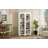 Free Standing 5 Tier Bookshelves,Bookcases Set of 2,Farmhouse Two-Tone Storage Cabinet with Adjustable Shelves,Modern 72"H Kitchen Pantry Cabinet for Living Room,Home Office-136592538