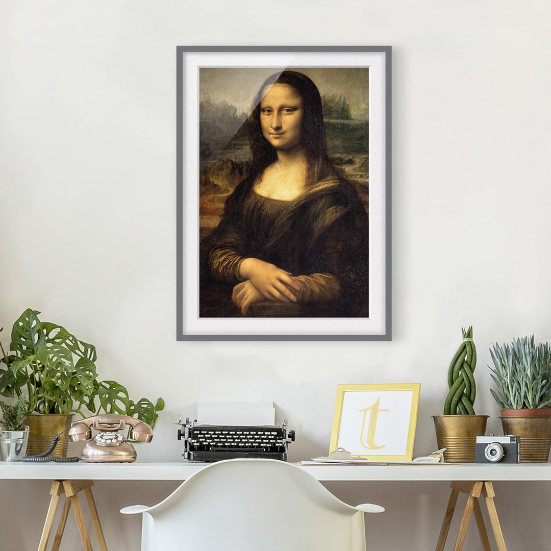 Gerahmtes Papierbild Mona Lisa von Leonardo da Vinci