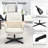 Cannoy 360° Swivel Padded Office Chair with Armrests For Living Room Bedroom Study Room-944741306