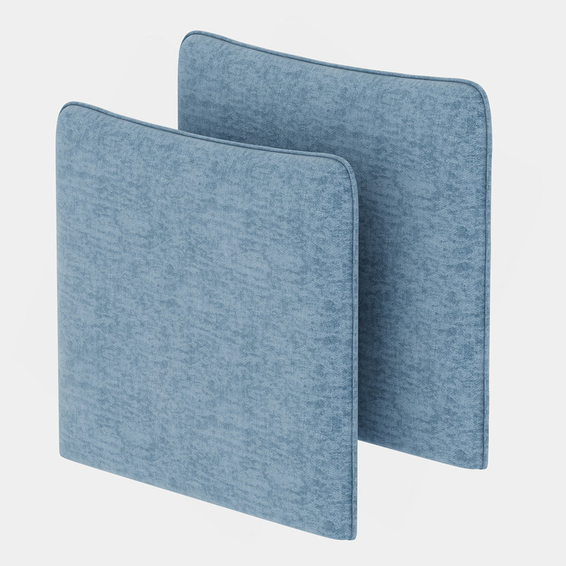 Paire d'accoudoirs latéraux pour canapé modulaire avec accoudoirs modulaires et canapé modulaire, Bleu