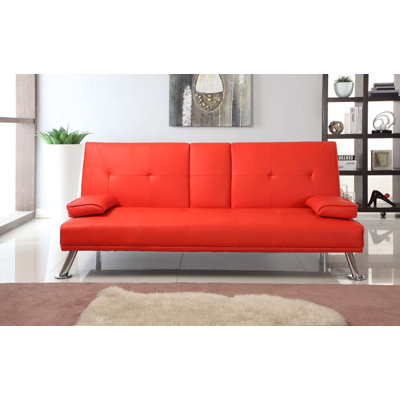 Comerford 3 Seater Faux Leather Sofa Bed