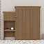 Lit escamotable avec bibliothèque, armoire murale avec tablettes de rangement, grand lit escamotable-1081143921