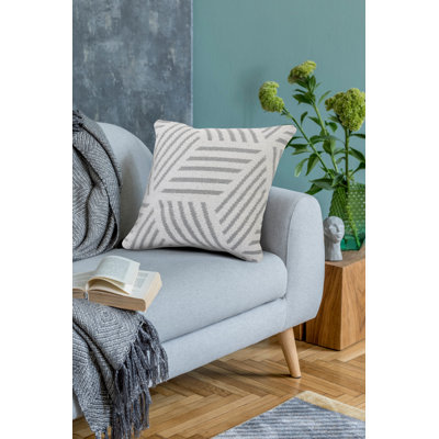 Nautical Striped Woven Hand-Made Cotton Blend Decorative Throw Pillow Cover