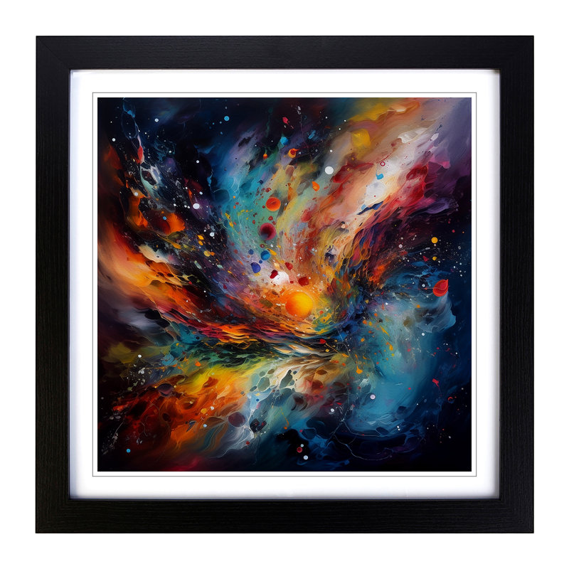Single Picture Frame Print on Wood, Black