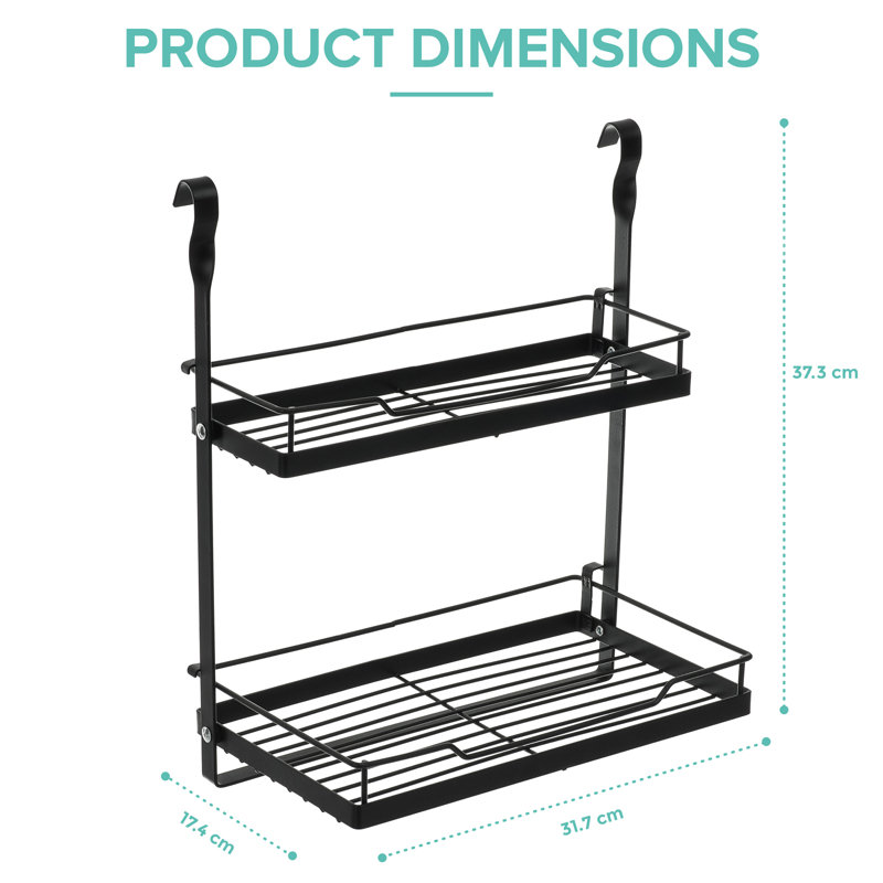 Woodside Plastic Cabinet Shelving Rack, Black