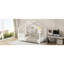 Lit plateforme simple en métal, blanc-314324578