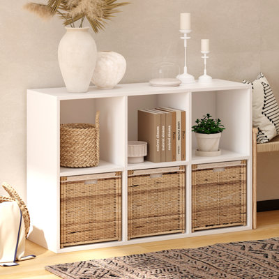 6-cube Storage Organizer, Bookcase With Thickened Back Panel, Open Shelf Storage Cabinet, Vertical Or Horizontal