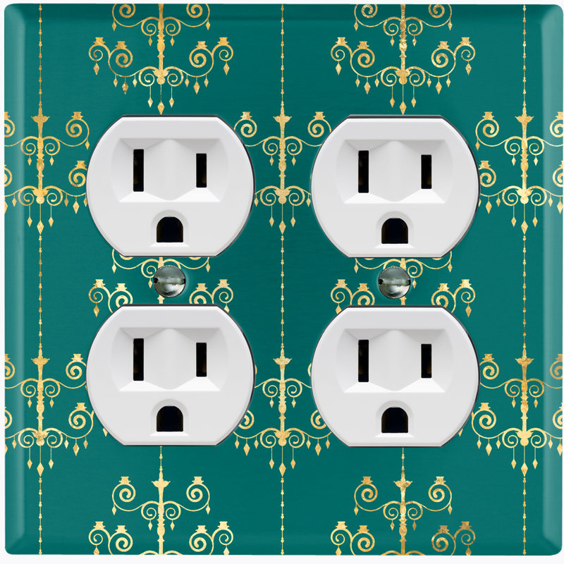 Patterned 2 - Gang Toggle Light Switch Standard Wall Plate