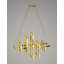 Lustre moderne à 6 lumières DEL en acier inoxydable doré