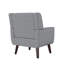 Fauteuil capitonné en lin capitonné avec pieds en bois massif-782981020-782981016