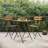 Folding Bistro Chairs Solid Wood Teak and Steel