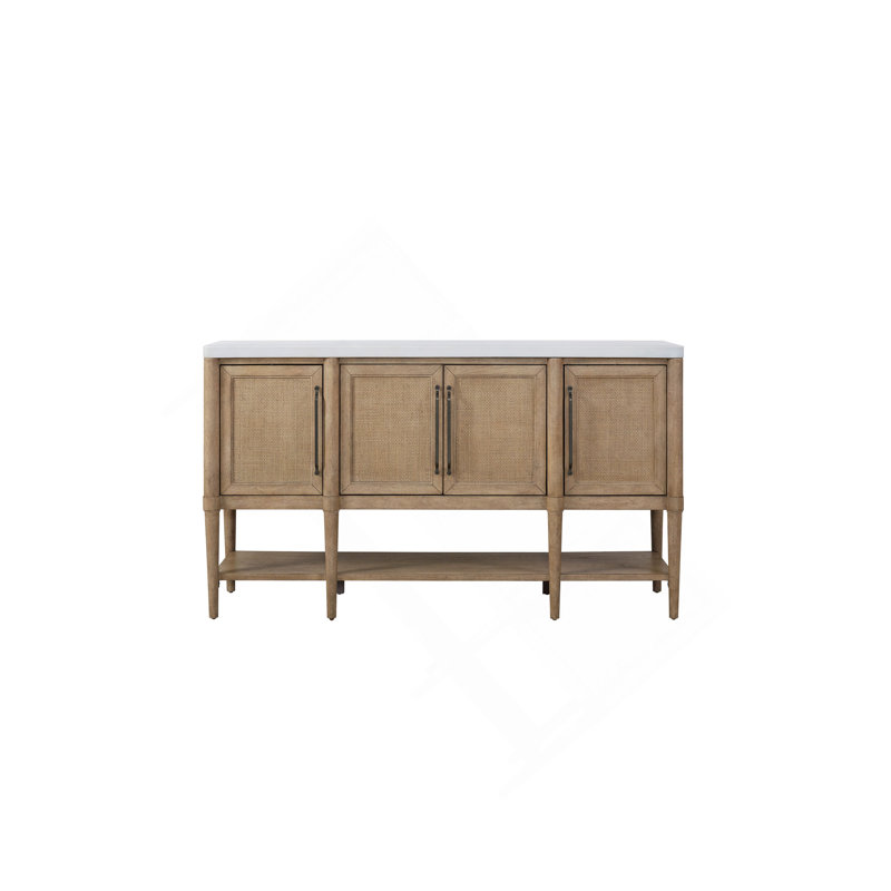 Server Cement Topped With Cane Insets