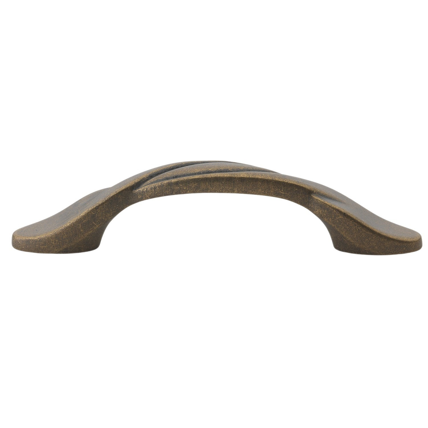 Classic Twisted Arch Cabinet Pull, Antique Brass