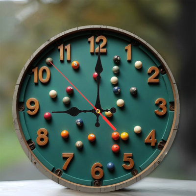 Horloge murale billard