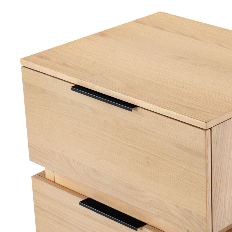 Titus 2 Drawer Nightstand, Oak