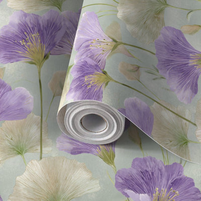 Peel and Stick Wallpaper Contact Paper Luxury Garden Inspired Floral Artwork Self Adhesive and Removable 17.7in x 118in(45x300cm)