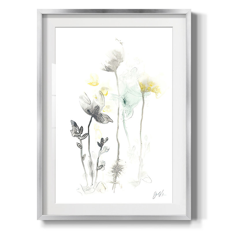 Printed Stem Illusion II - Impression encadrée, Argent argent, H 28,5 po x l 20,5 po
