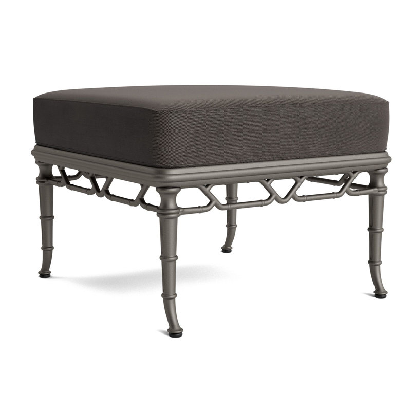 Calcutta Outdoor Ottoman, Mica, Fushion Charcoal