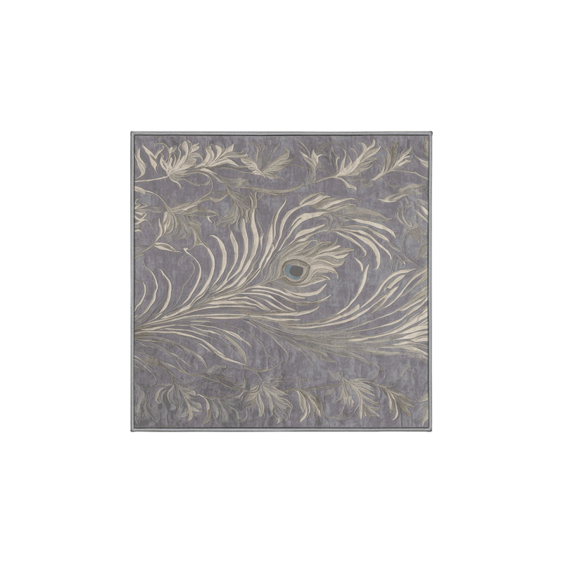 Machine Washable Pink Area Rug, Square 4'