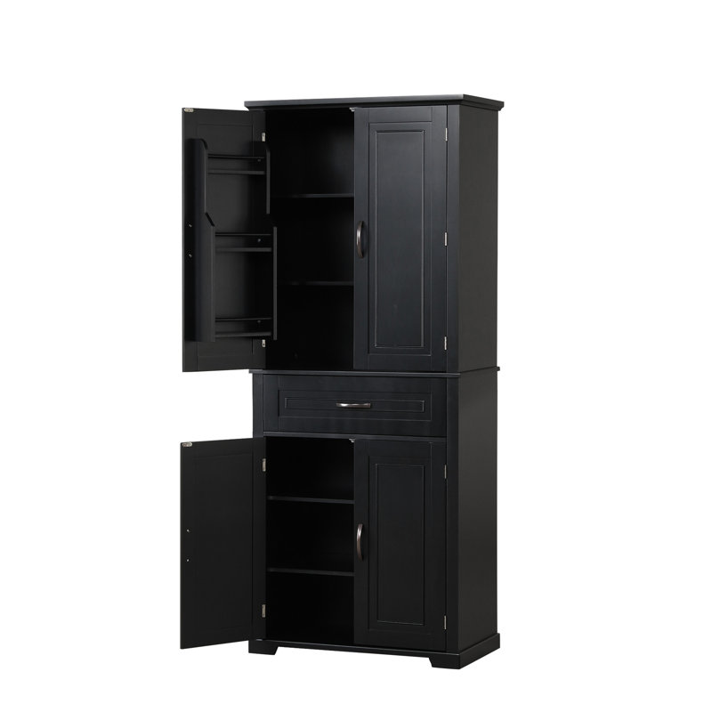 Armoire de salle de bain Tall, Noir