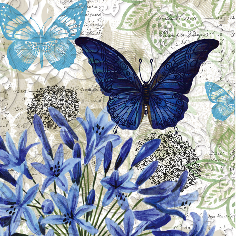 Serviettes de papier en relief 5" à motif floral Hugo