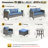 Lovall Wood Premium All-Weather Wicker 7 - Person Patio Conversation Set with Cushions-2091458873