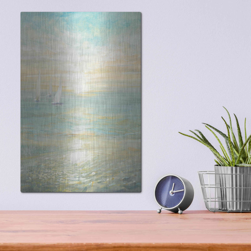 "Sunrise Voiliers I" par Danhui Nai, H 16 po x l 12 po