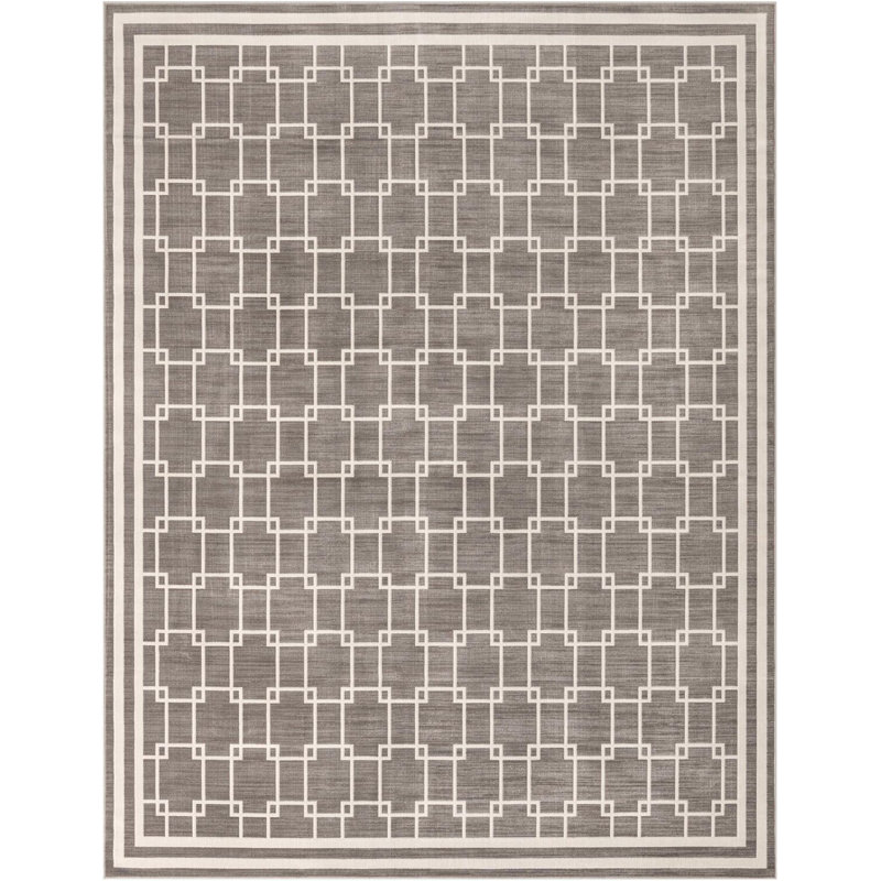 Tapis contemporain gris Ogorman, Rectangle 7 pi 10 po x 10 pi