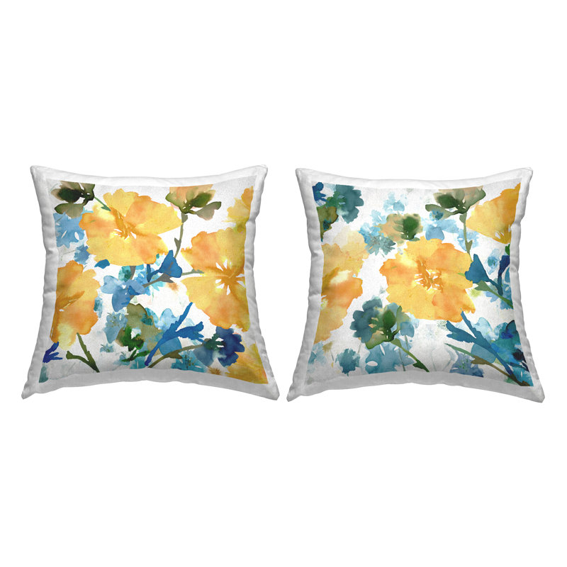 Coussin décoratif en polyester floral