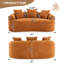 SOFA: canapé orange à deux places, tissu en chenille grain de bois, canapé à compression double éponge, canapé à compression double avec 3 coussins pour la maison / la maison / le mobilier / l’appartement / le bureau