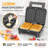 Electric Waffle Maker, 2-Slice Nonstick With Adjustable Temp & Indicator Light, Black