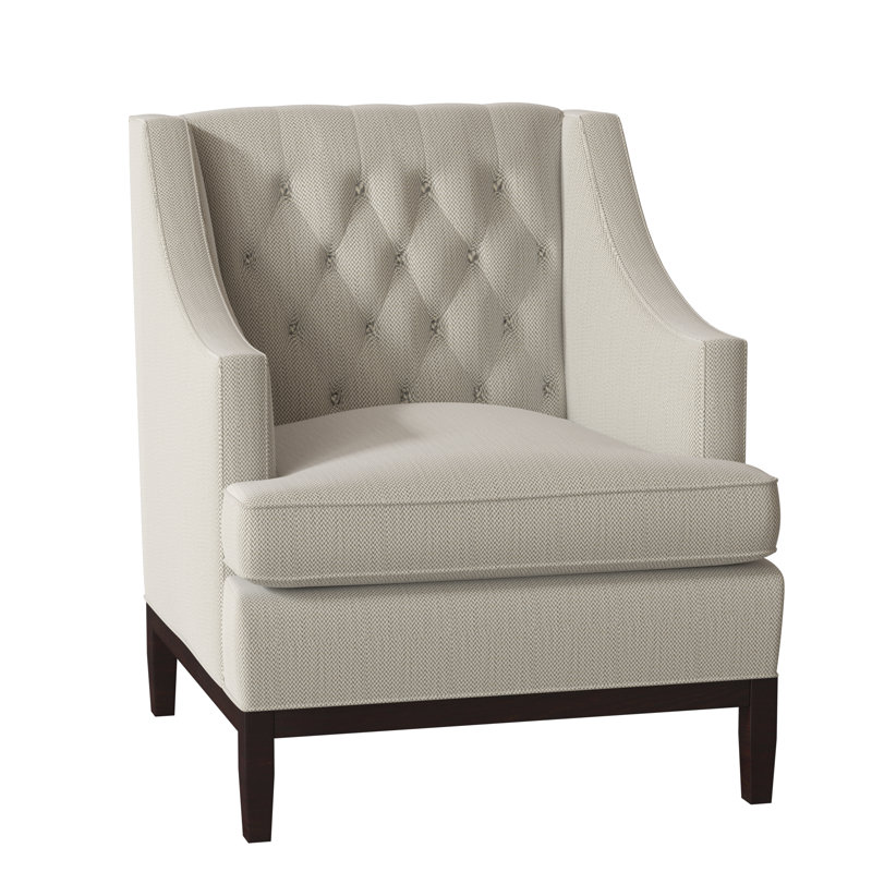 Fauteuil Carmel, Gris, Noyer noir