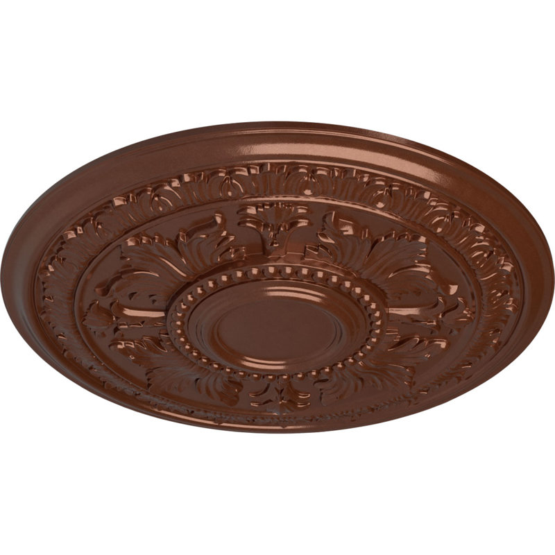 Médaillon de plafond 30 5/8 po x P 2 1/2 po Tellson (convient aux auvents jusqu'à 6 3/4 po), Pièce de cuivre