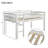 Twin Wood Loft Bed Low Loft Beds With Ladder,Twin,White(OLD SKU :WF286816AAK)